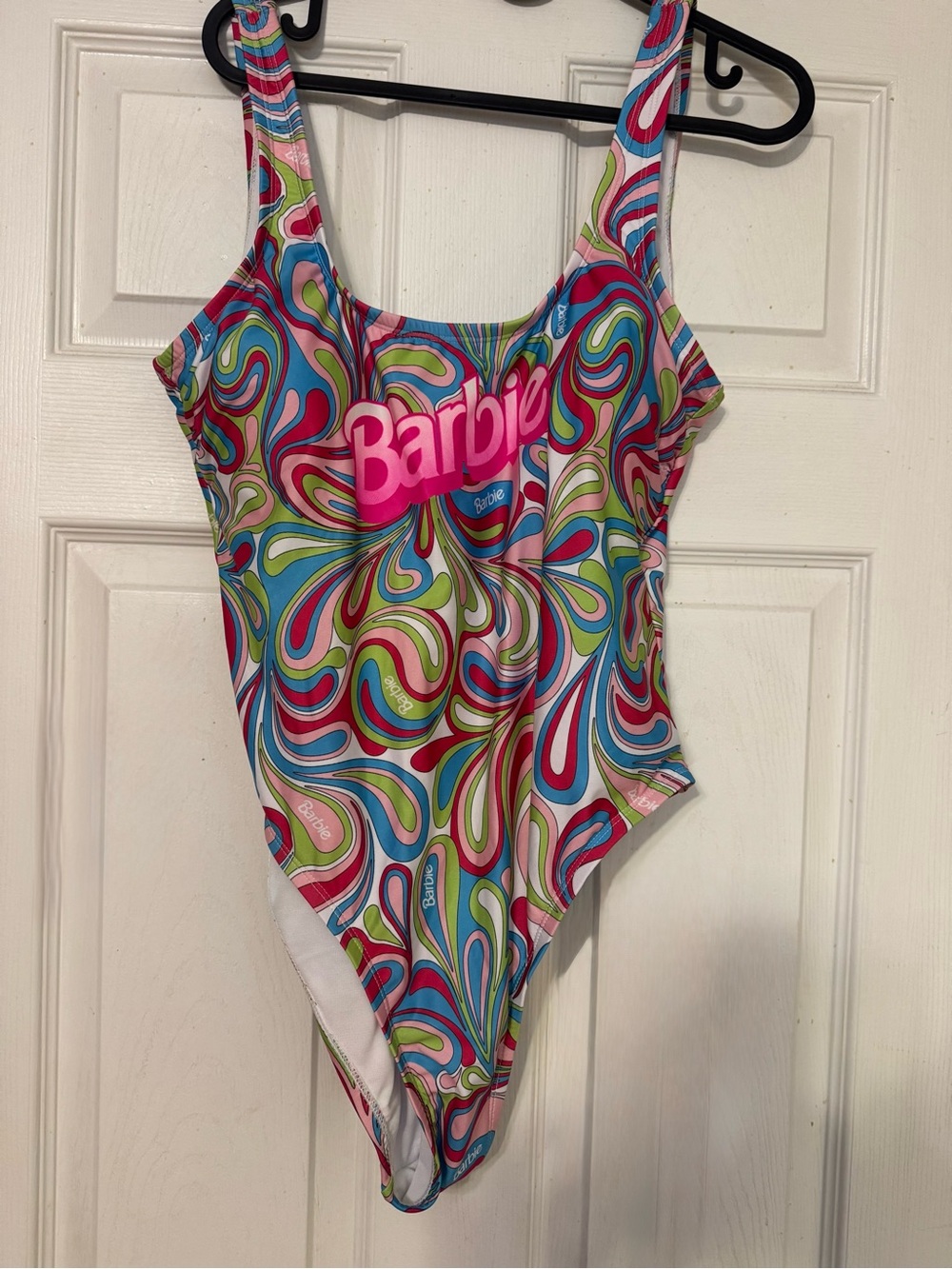 Barbie Womens  Multicolor Swirl One-Piece Swim Suit